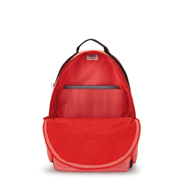 Kipling Large Backpack Female Tango Pink Block Damien L