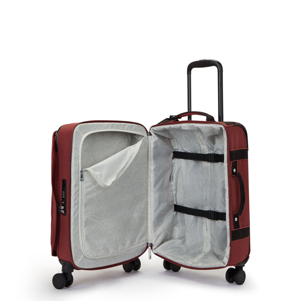 Kipling Small Cabin Size Wheeled Luggage Female Flaring Rust Spontaneous S