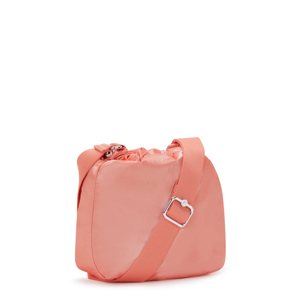 KIPLING Small Drawstring Crossbody with Adjustable Strap Female Peach Glam Jamir