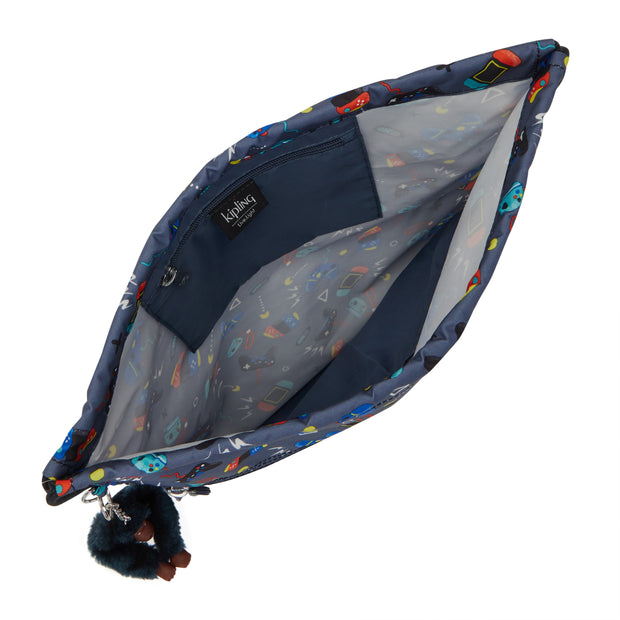 Kipling Medium Backpack (With Drawstring) Female Gaming Grey Supertaboo