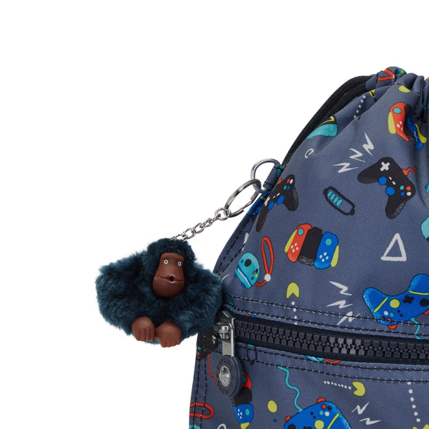 Kipling Medium Backpack (With Drawstring) Female Gaming Grey Supertaboo