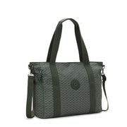 Kipling Large Tote (With Removable Shoulderstrap) Female Sign Green Embosse Asseni