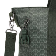 Kipling Large Tote (With Removable Shoulderstrap) Female Sign Green Embosse Asseni