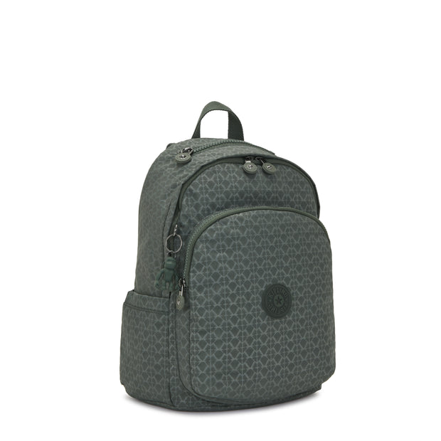 Kipling Medium Backpack Female Sign Green Embosse Delia