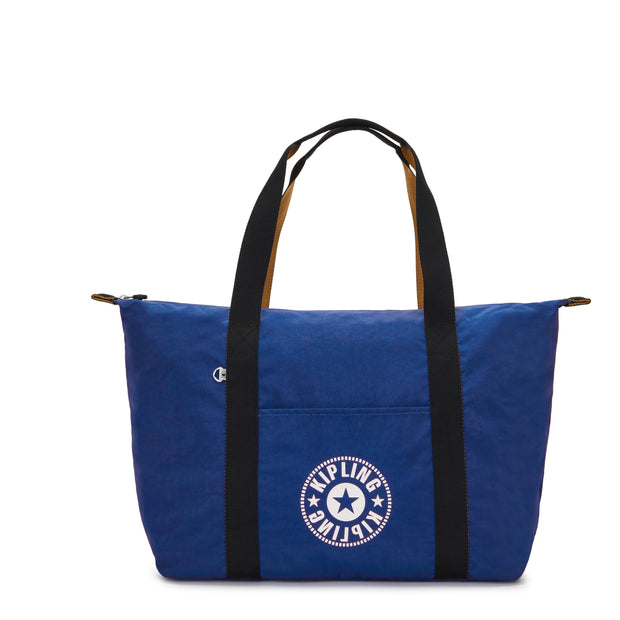 KIPLING Large Tote Unisex Deep Sky Blue C Art M Lite