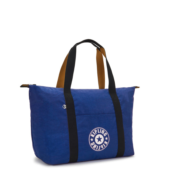 Kipling Large Tote Unisex Deep Sky Blue C Art M Lite