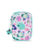 KIPLING Large pencase Female Aqua Blossom 100 Pens