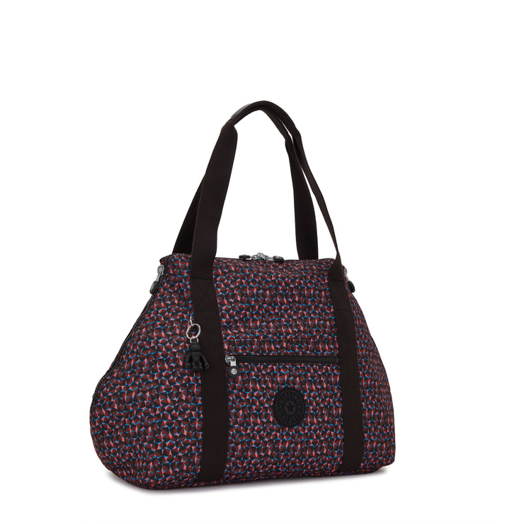 Kipling Large Tote Female Happy Squares Art M