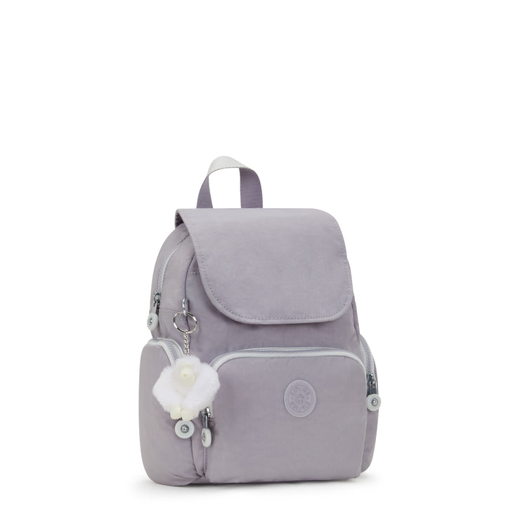 KIPLING Mini Backpack with Adjustable Straps Female Tender Grey City Zip Mini  -  I6046-1FB