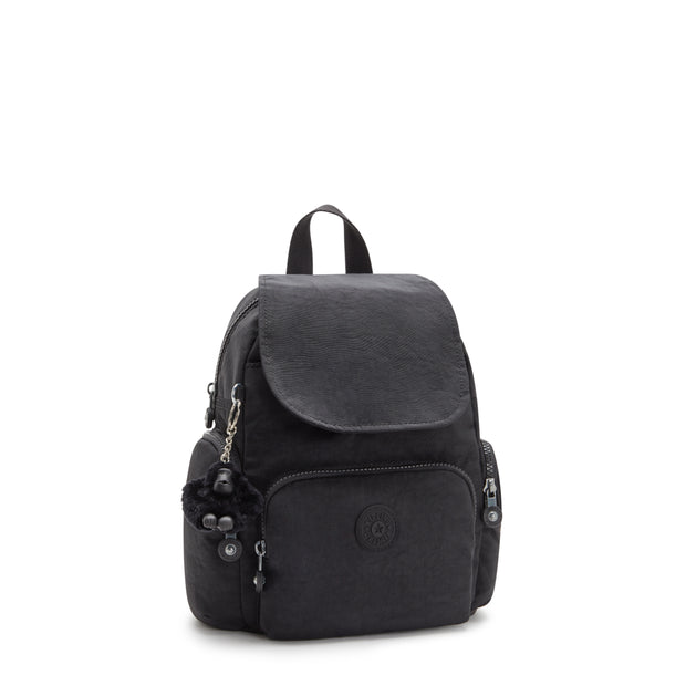 KIPLING Mini Backpack with Adjustable Straps Female Black Noir City Zip Mini