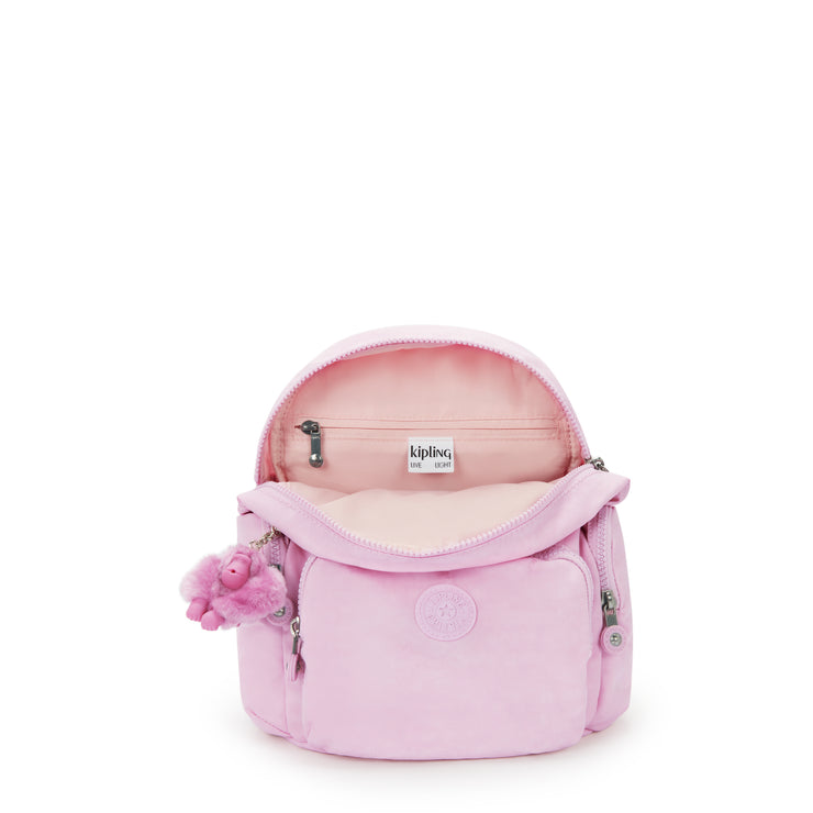 KIPLING Mini Backpack with Adjustable Straps Female Blooming Pink City Zip Mini