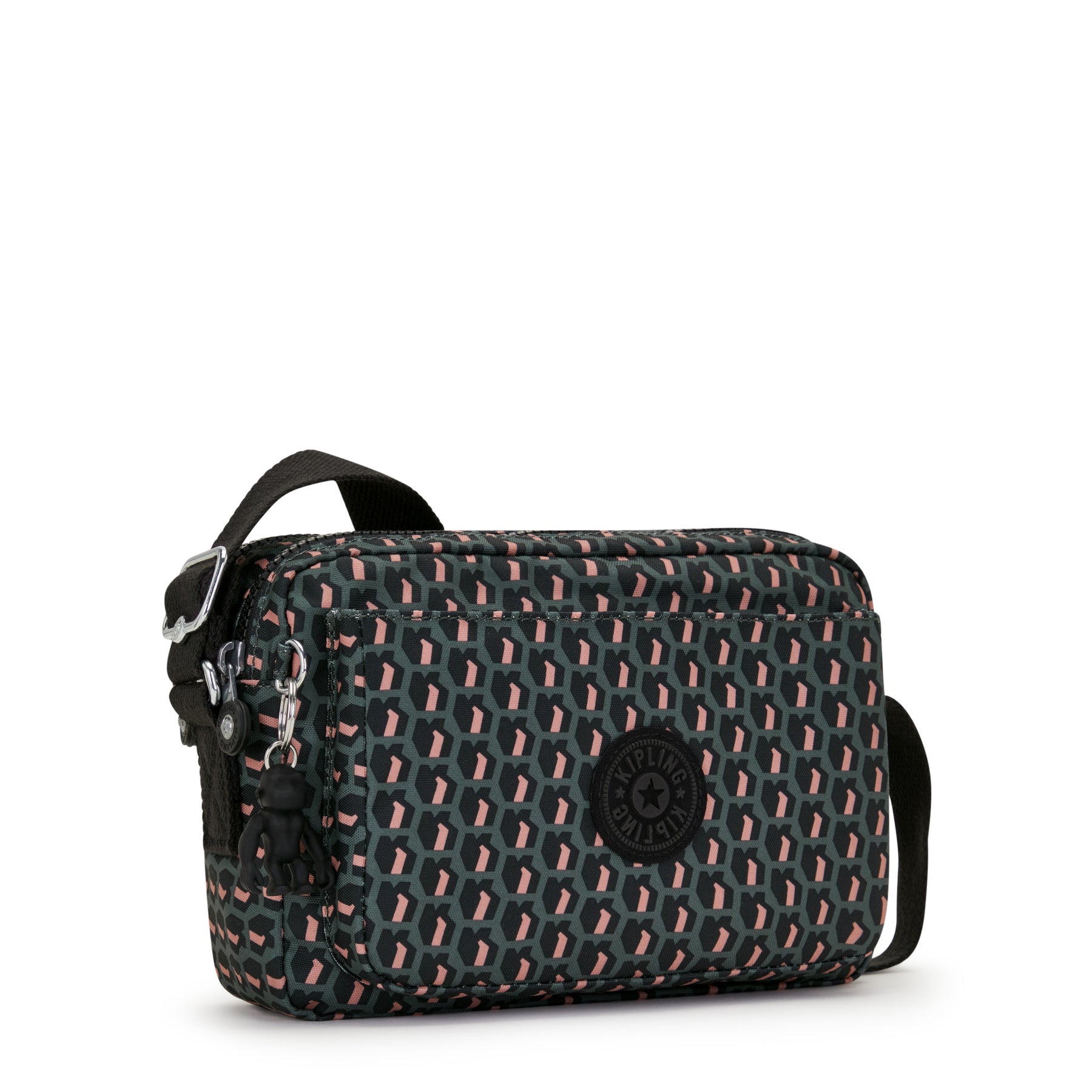 Sac Bandoulière Kipling Basic Abanu Taille M - Couleur Blooming Pink (rose) - 100% Polyamide - Neuf Avec étiquettes