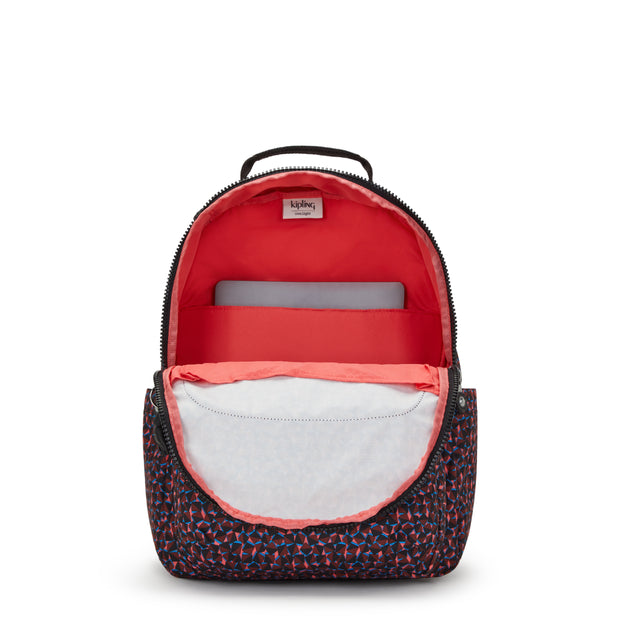 Kipling Large Backpack Female Happy Squares Seoul