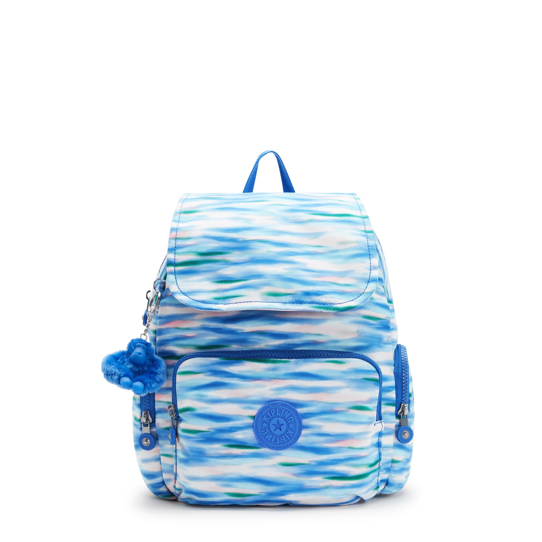 Kipling Backpack Pattern KIPLING Small Backpack with Adjustable Straps Female Diluted Blue City