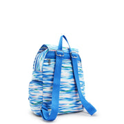 KIPLING Small Backpack with Adjustable Straps Female Diluted Blue City Zip S