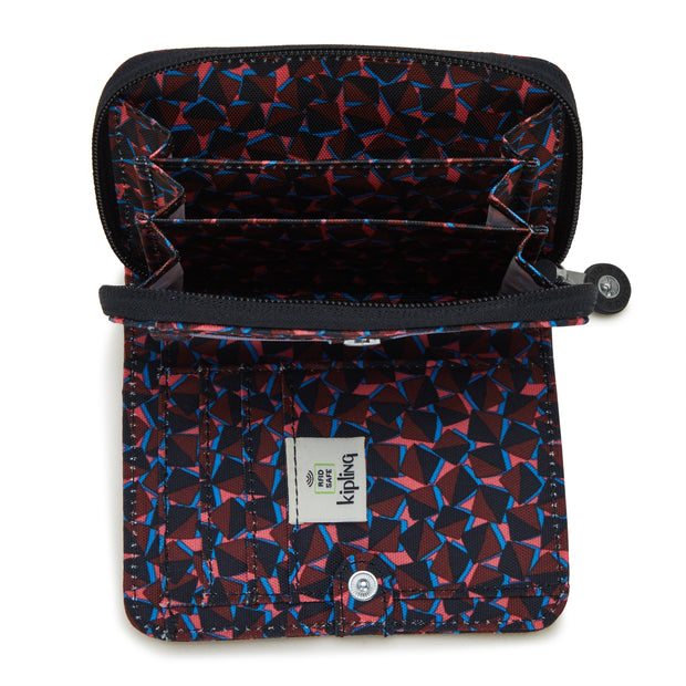 Kipling Medium Wallet Female Happy Squares Money Love