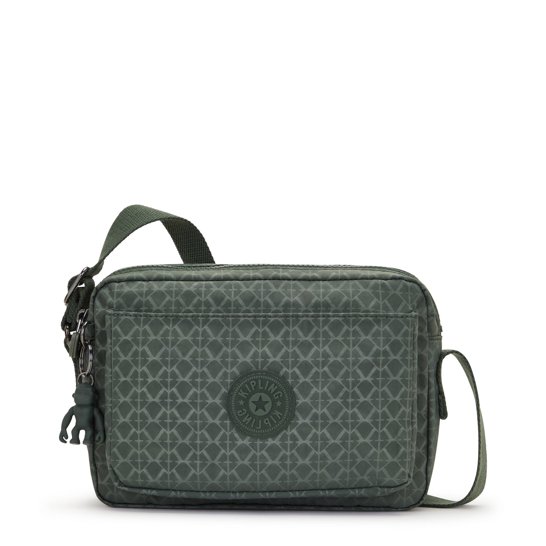 Kipling Medium Crossbody Female Sign Green Embosse Abanu M - I6831-F6C
