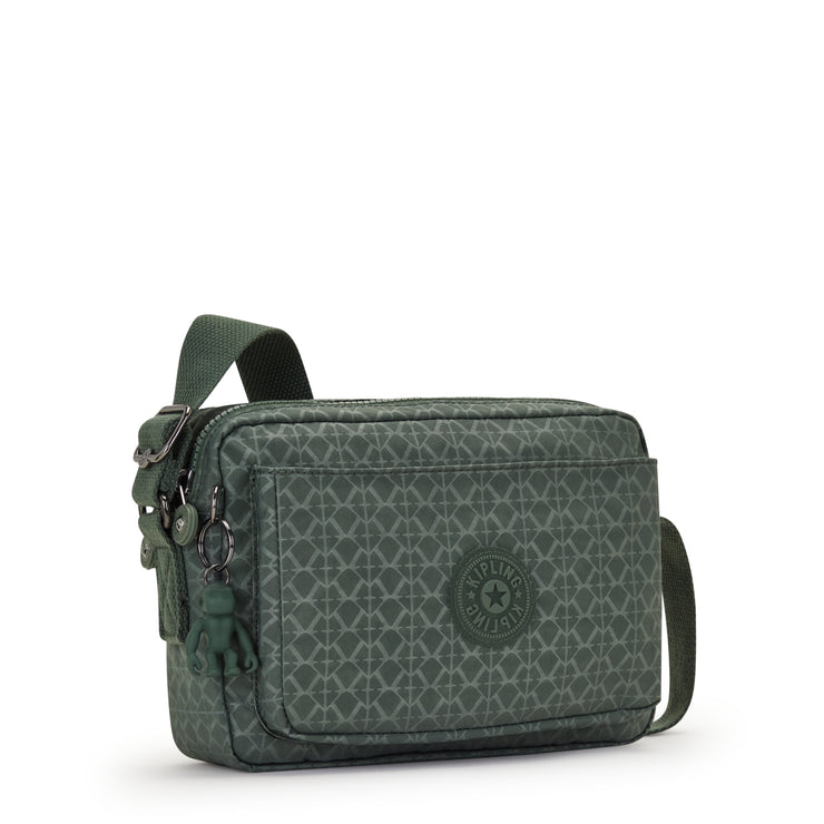 Kipling Medium Crossbody Female Sign Green Embosse Abanu M