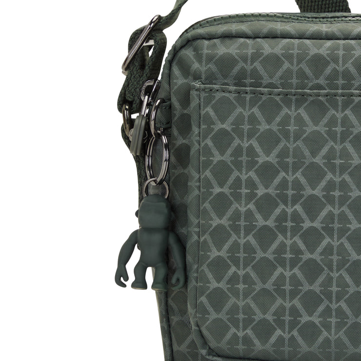 Kipling Medium Crossbody Female Sign Green Embosse Abanu M