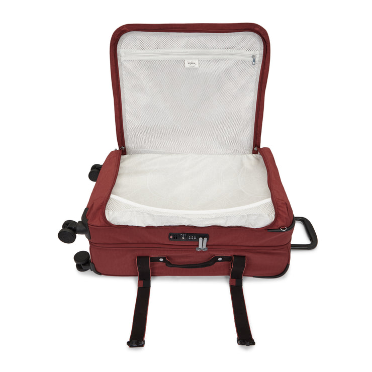 Kipling Medium Wheeled Luggage Female Happy Squares Spontaneous M