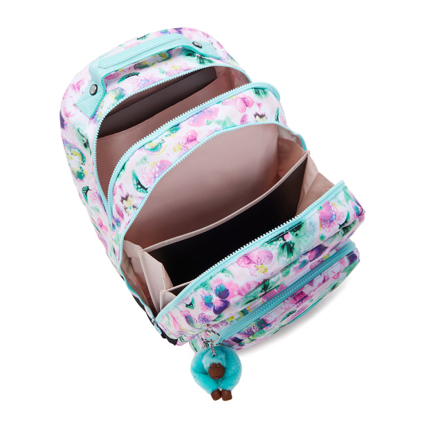 KIPLING Large backpack (with laptop protection) Female Aqua Blossom Class Room