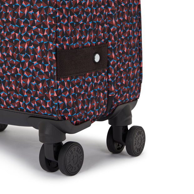 Kipling Small Cabin Size Wheeled Luggage Female Happy Squares Spontaneous S