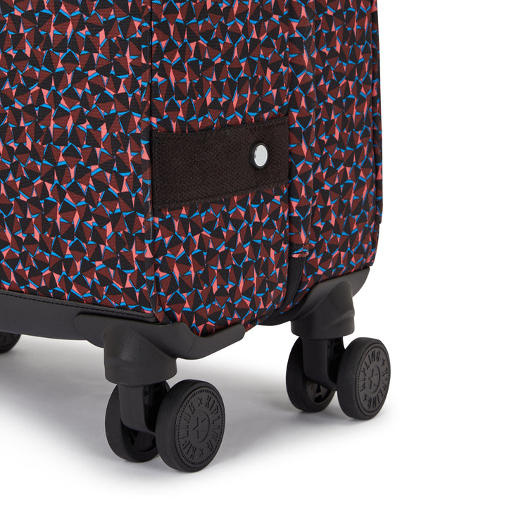 Kipling Small Cabin Size Wheeled Luggage Female Happy Squares Spontaneous S