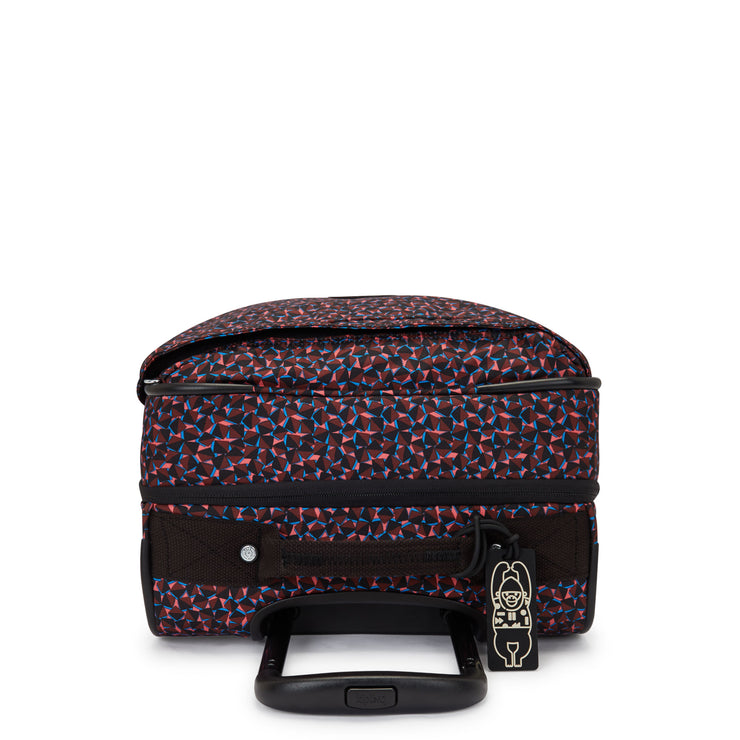 Kipling Small Cabin Size Wheeled Luggage Female Happy Squares Spontaneous S