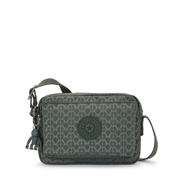 KIPLING Small Crossbody Female Sign Green Embosse Abanu