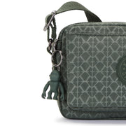 Kipling Small Crossbody Female Sign Green Embosse Abanu