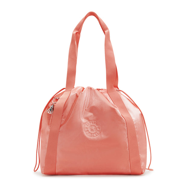 KIPLING Medium Drawstring Tote Female Peach Glam Elmar