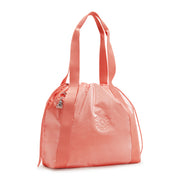 KIPLING Medium Drawstring Tote Female Peach Glam Elmar