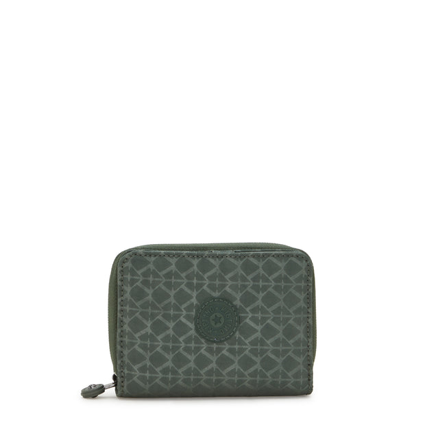 KIPLING Medium Wallet Female Sign Green Embosse Money Love