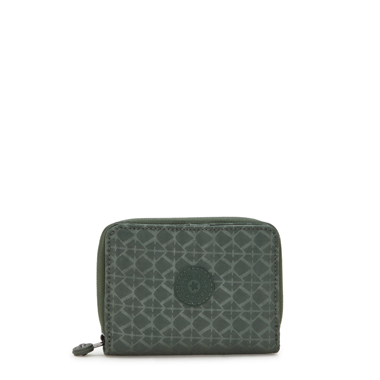 KIPLING Medium Wallet Female Sign Green Embosse Money Love