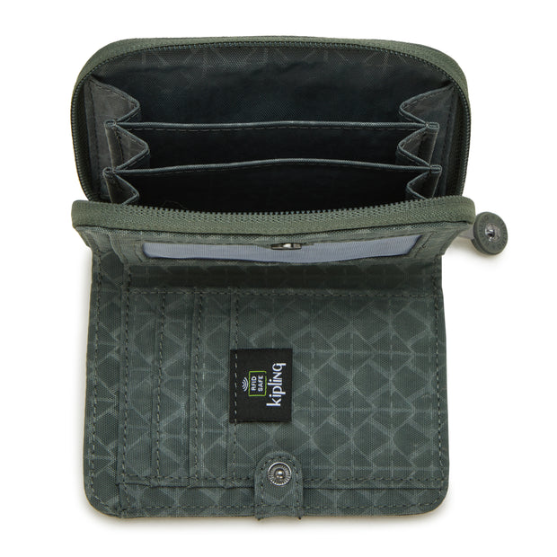 Kipling Medium Wallet Female Sign Green Embosse Money Love