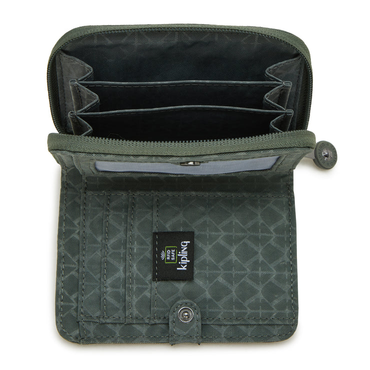 Kipling Medium Wallet Female Sign Green Embosse Money Love