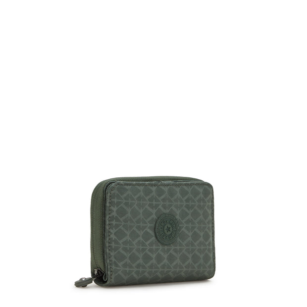 Kipling Medium Wallet Female Sign Green Embosse Money Love