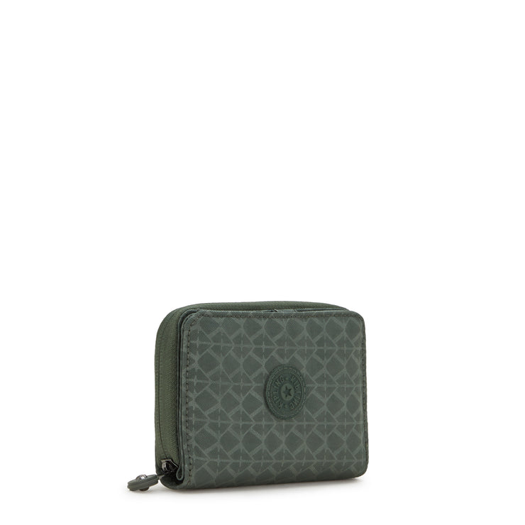 Kipling Medium Wallet Female Sign Green Embosse Money Love