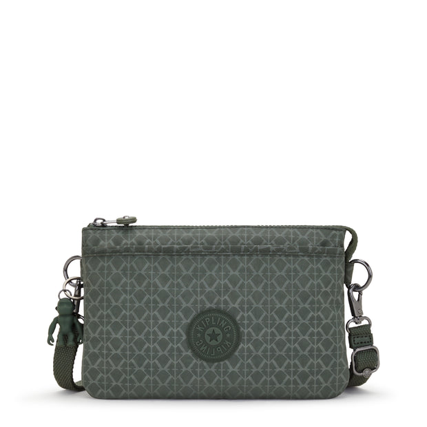 KIPLING Small Crossbody (With Removable Strap) Female Sign Green Embosse Riri