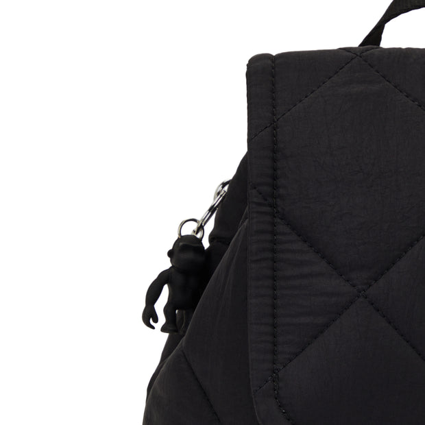 Kipling Small Backpack Female Cosmic Black Quilt Adino