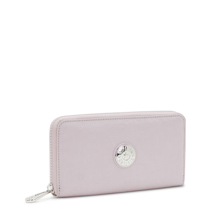 KIPLING Large Wallet Female Gleam Silver New Imali