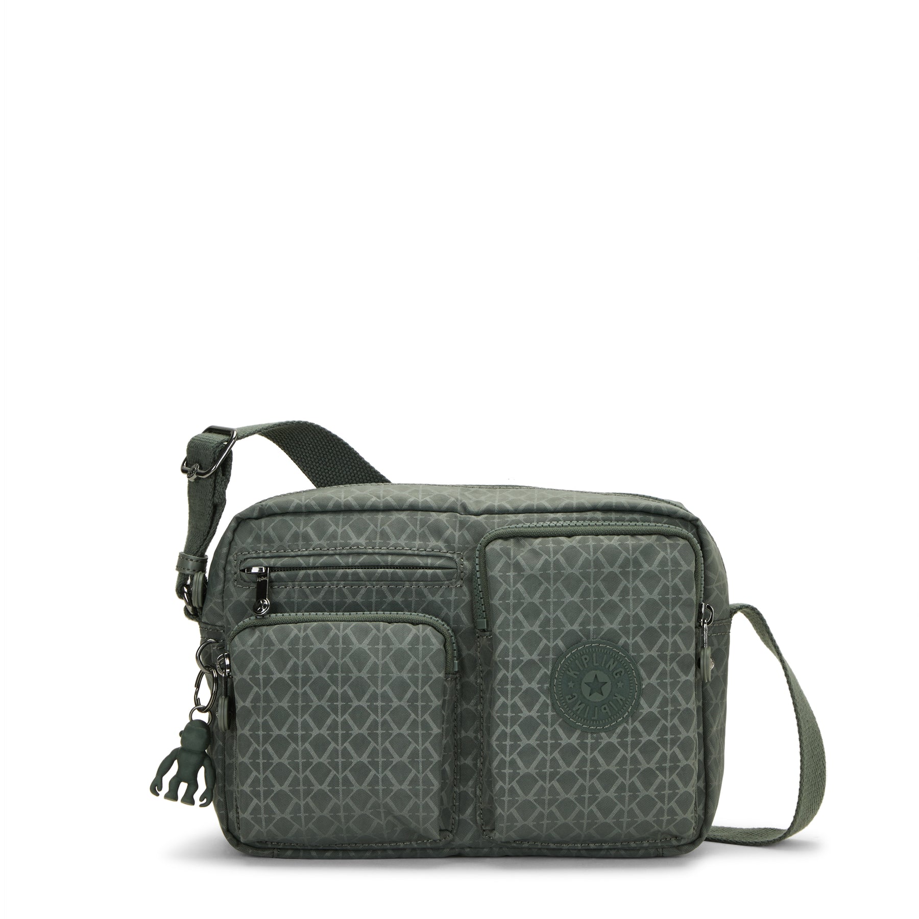 Kipling Medium Crossbody Female Sign Green Embosse Albena M - I7578-F6