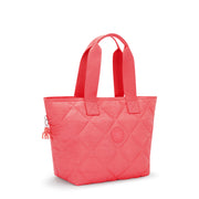 Kipling Medium Tote Female Cosmic Pink Quilt Irica