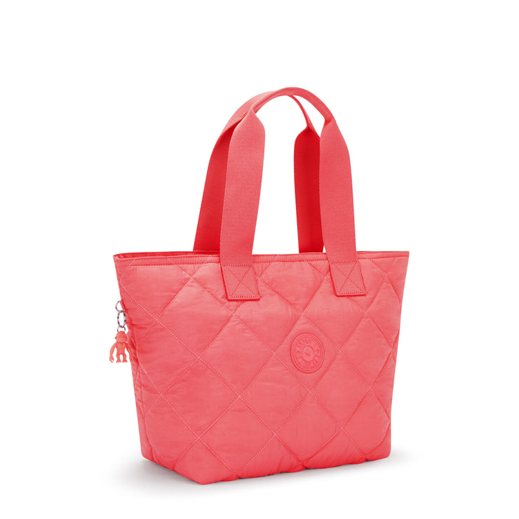 Kipling Medium Tote Female Cosmic Pink Quilt Irica