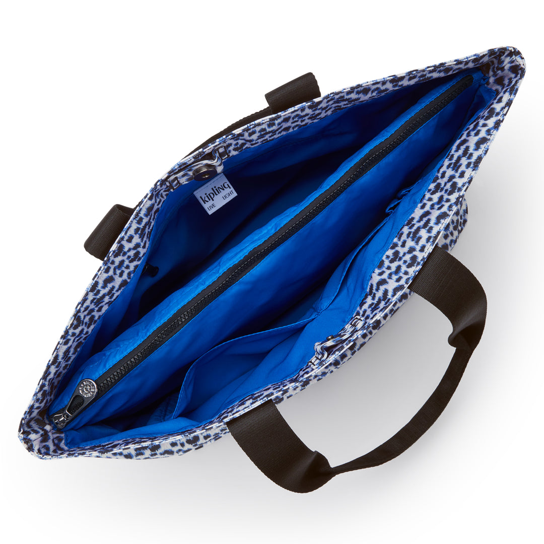 バッグ WACKOMARIASPEAK EASY / LEOPARD TOTE BLUE KIPLING Large Tote with Laptop Compartment Female Curious