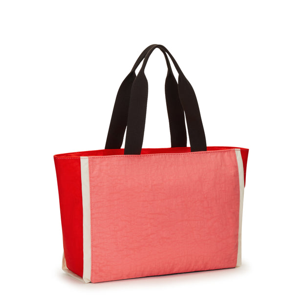Kipling Large Tote Female Tango Pink Block Nalo