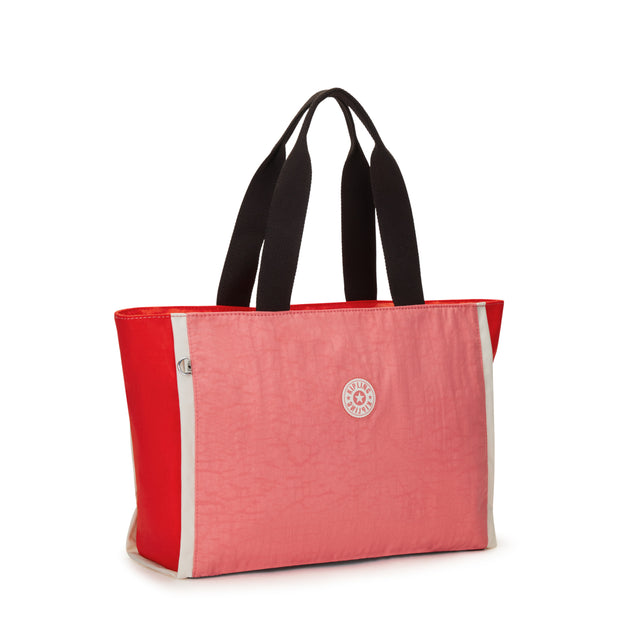 Kipling Large Tote Female Tango Pink Block Nalo